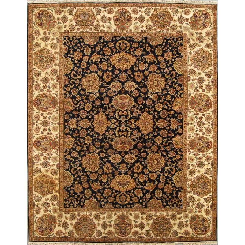 Pasargad Agra Hand-Knotted Brown/Beige/Black Area Rug