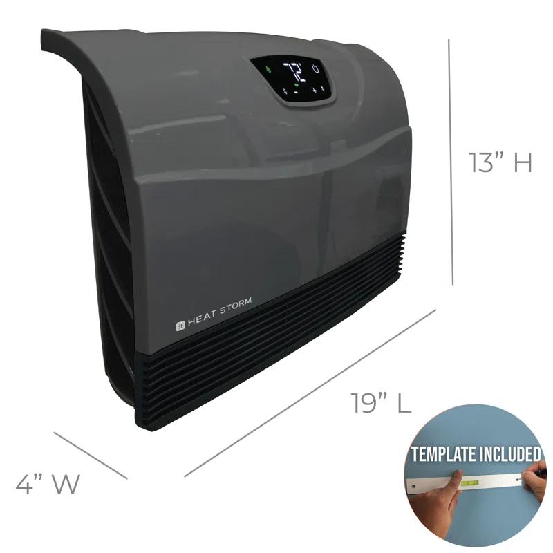 Heat Storm Heat Storm 1500 Watt Infrared WiFi enabled, wall mount  electric space heater with digital thermostat, remote - Smart Line