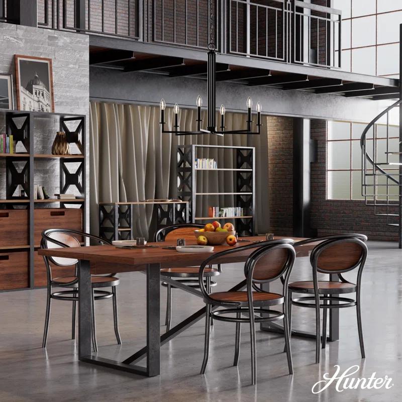 Hunter Fan 6 - Light Geometric Classic Chandelier