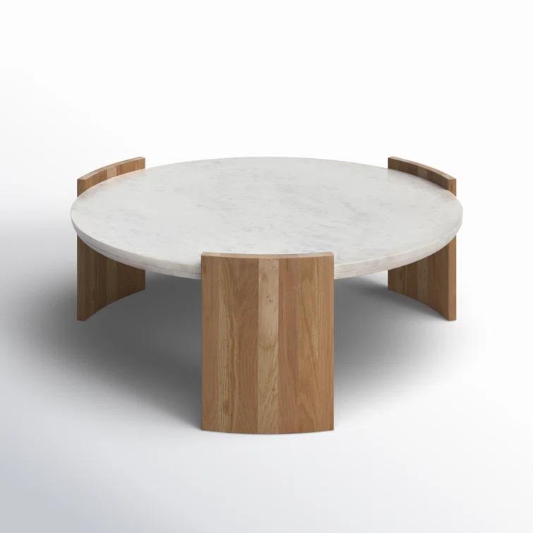 Whilem Round Coffee Table - White