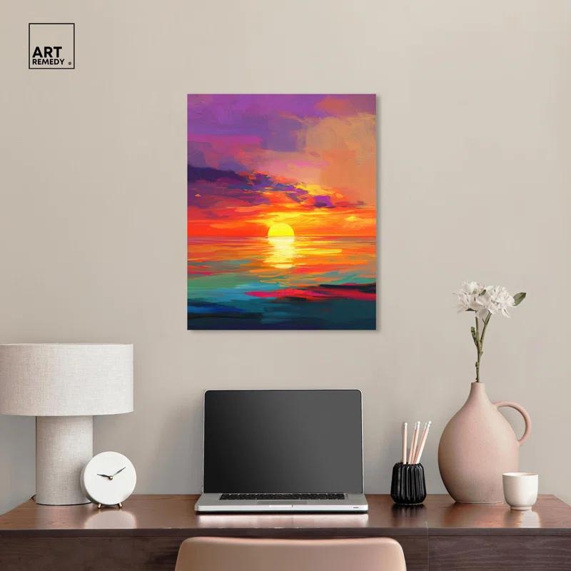 Art Remedy Seascape II Canvas Sunset Paintings by Art Remedy