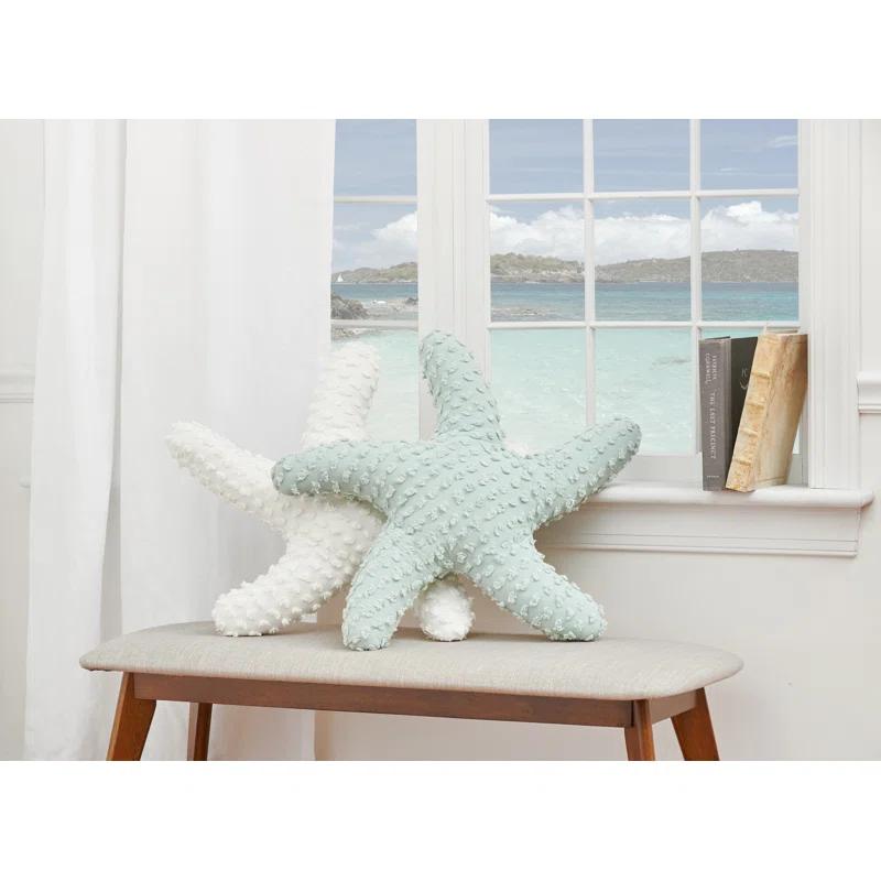 C&F Home 25" Green Starfish Shaped Coastal Accent Throw Pillow Decor Decoration 25.0 in.