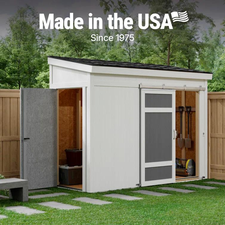 Handy Home Cambria 10 ft. W x 4 ft. D Wood Lean-To Storage Shed