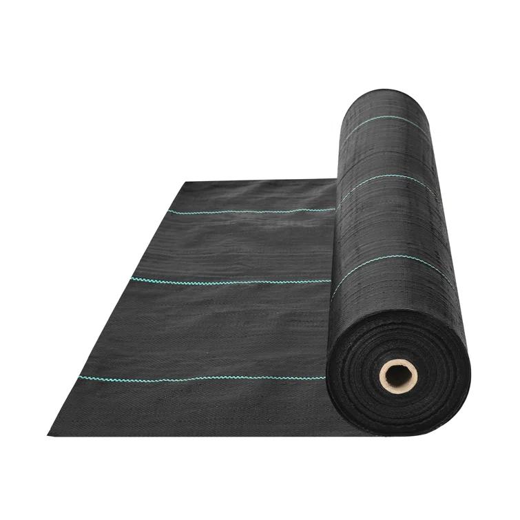 e-Joy Black Weed Barrier Landscape Premium Fabric-Heavy Duty Woven Ground Cloth With Superior Permeability Weed Control Convenient Design