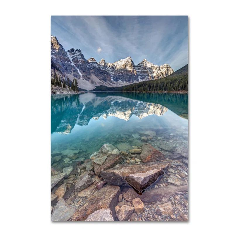 Trademark Fine Art "Iconic Moraine Lake" by Pierre Leclerc Photographic Print on Wrapped Canvas