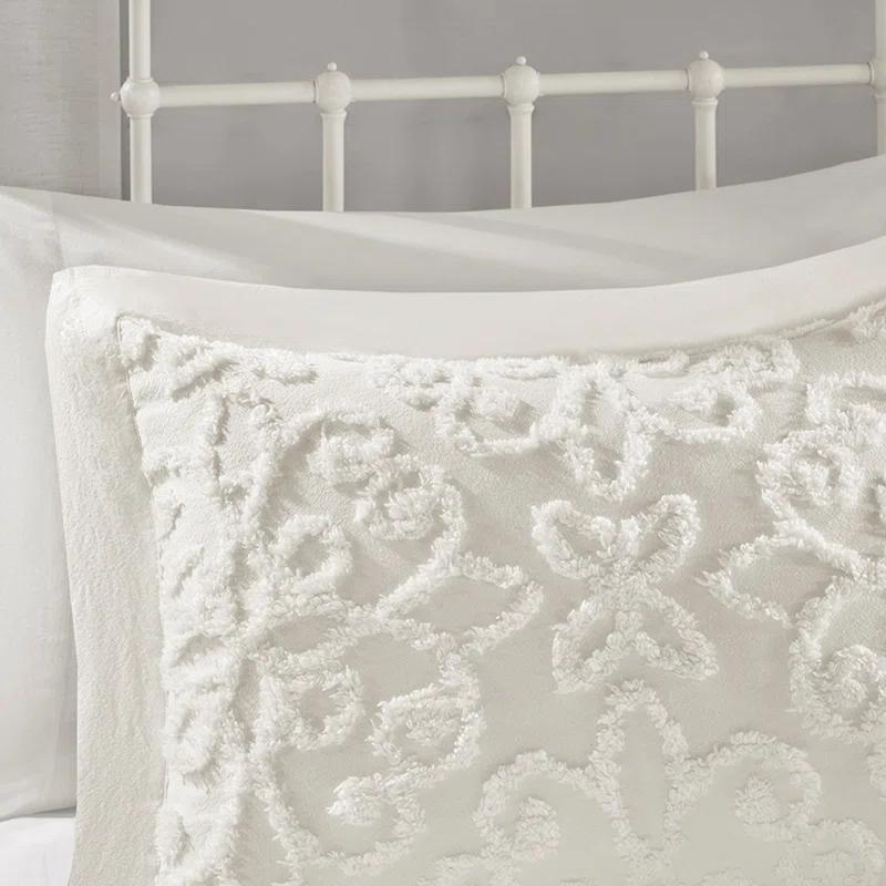 Kelly Clarkson Home Emberly Tufted 100% Cotton Sateen Coverlet Set in Farmhouse Style