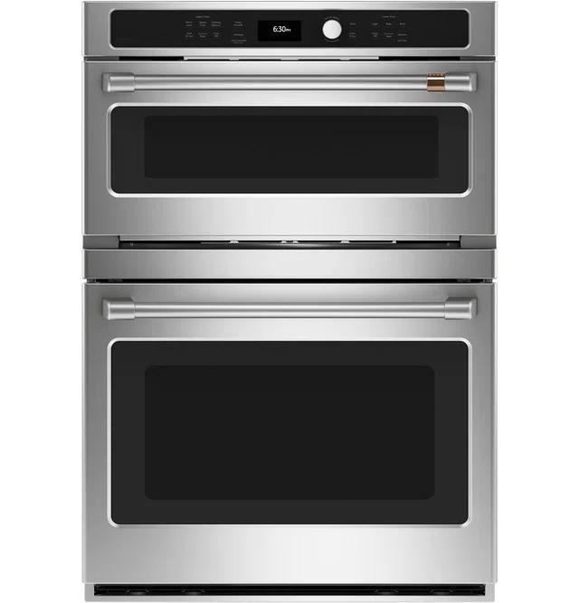 Café 30" Self-Cleaning Convection Electric Double Wall Oven with Built-in Microwave CTC912P2NS1