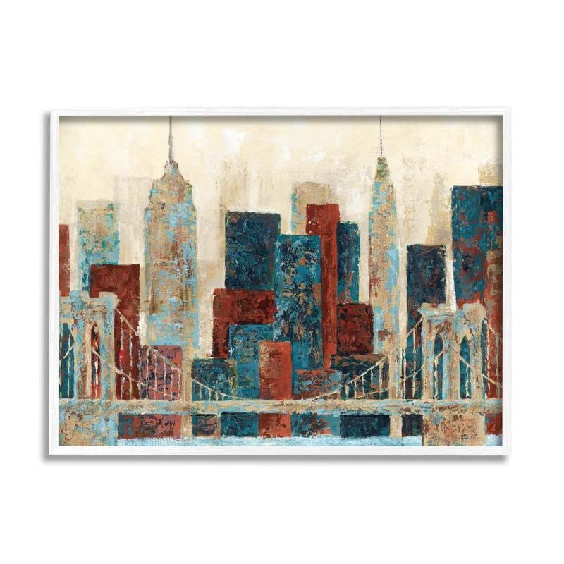 Stupell Industries " Urban City Bridge Architecture " by Cloverfield & Co. Painting Print