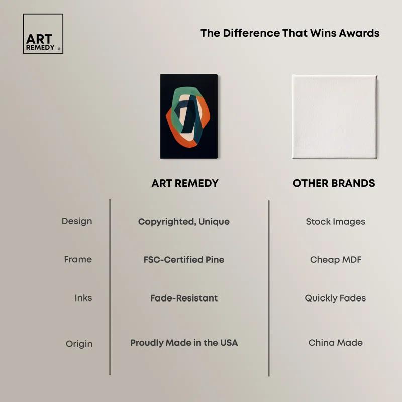 Art Remedy Distortion In Typefaces Abstract Shapes Trendy Wall Art by Art Remedy