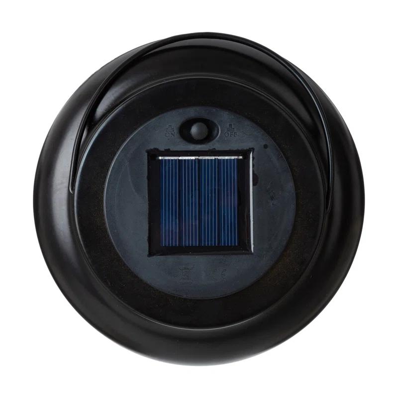 Winston Porter 8.75"H Metal Cutout Solar Powered Outdoor Hanging Lantern