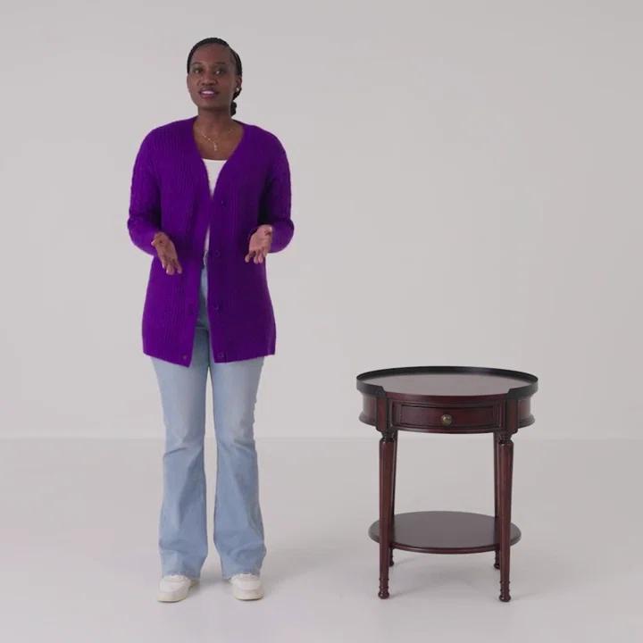 Butler Specialty Transitional Round Accent Table In Plantation Cherry