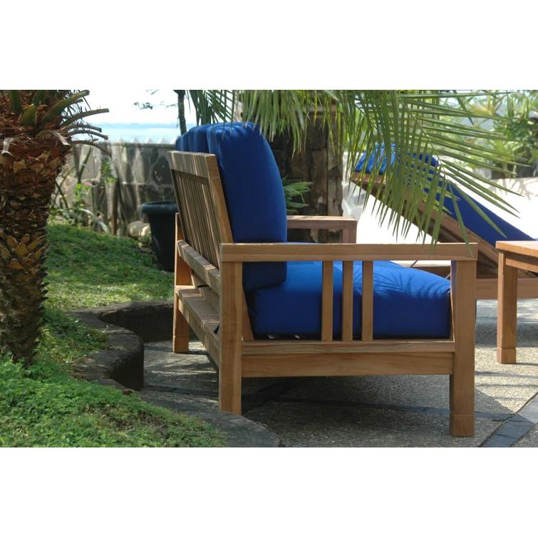 Anderson Teak South Bay Teak 6;6 - Person Patio Conversation Sets with Sunbrella® Cushions