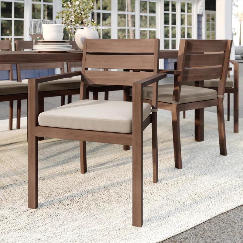 Martha Stewart Martha Stewart Bedford All-Weather Stacking Patio Dining Armchairs With Seat Cushions (Set of 2)