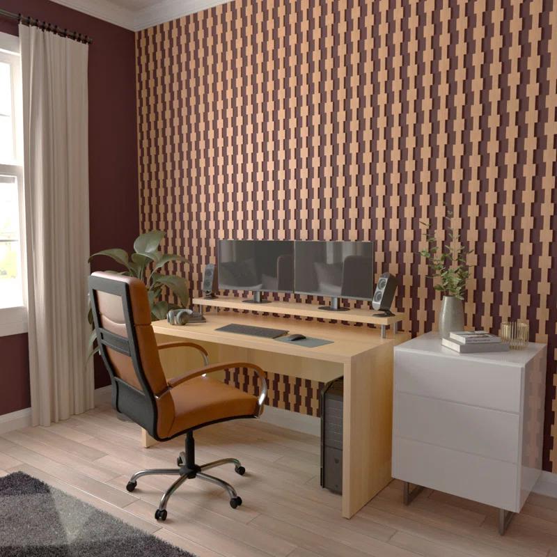 Ekena Millwork Midland Adjustable Wood Decorative Slat Wall Panel Kit