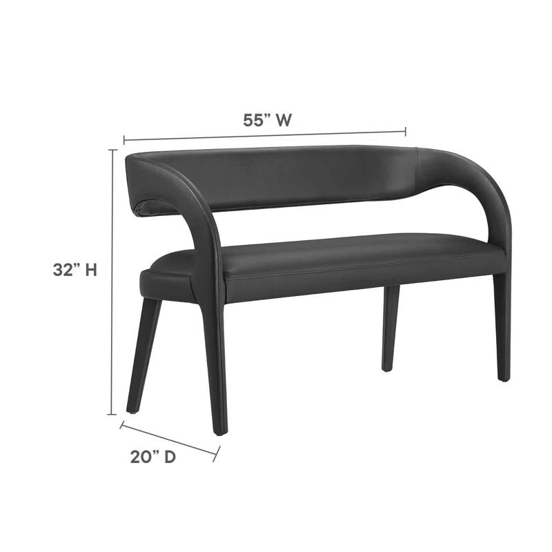 Modway Modway Pinnacle Vegan Leather Accent Bench