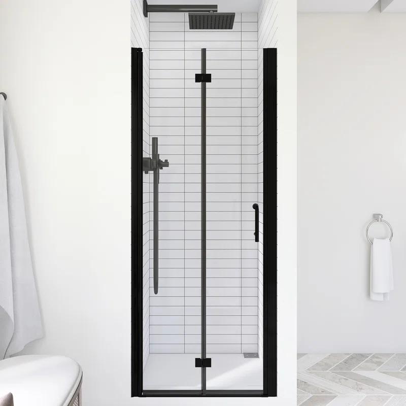 30 In. W X 72 In. H Pivot Semi-Frameless Shower Door