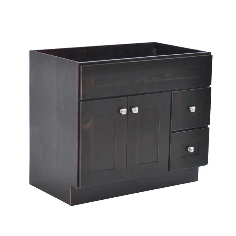 Design House Brookings 36 Inch Bathroom Vanity, Ready to Assemble, Solid Wood, Sherwin Williams – Design House, 587097