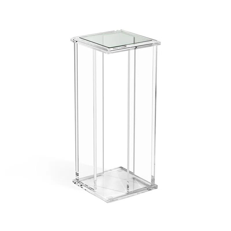 Interlude Mercer Glass Top End Table