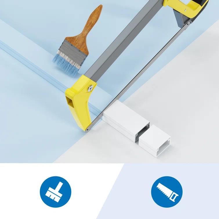 Mount-it Mount-it On-wall Tv Cable Concealer Kit, White