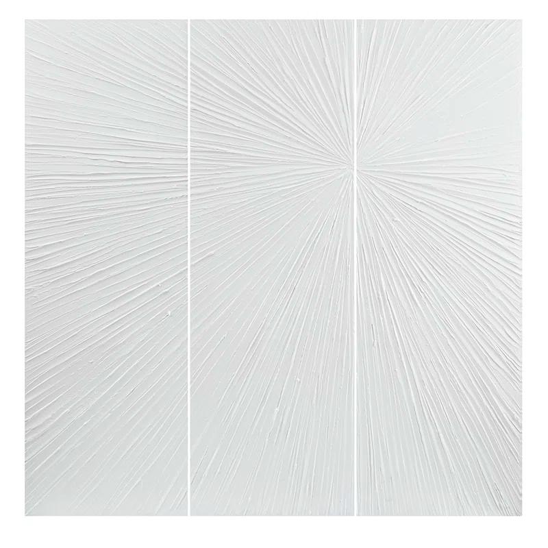 Madison Park Signature Sunburst 3-Piece Hand-Painted Resin Wall Art