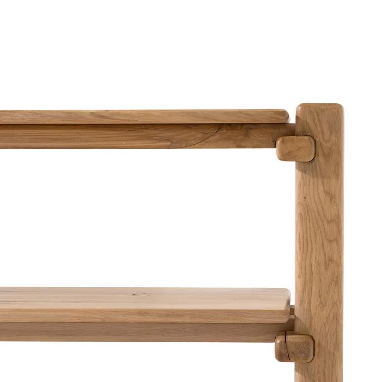 Natural Reclaimed French Oak Console Table with Storage