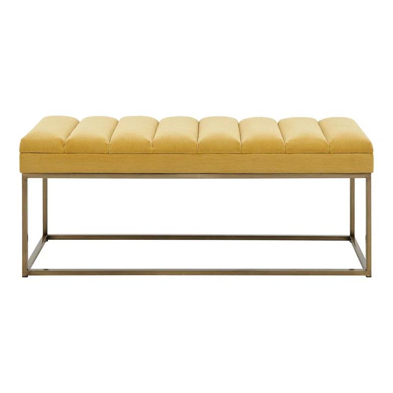 Everly Quinn Georgenia Polyester Upholstered Bench