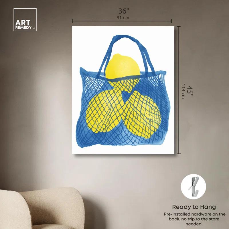 Art Remedy Lemon Loom Canvas Beach Coastal Art by Art Remedy