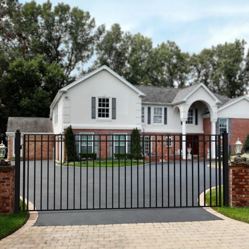 ALEKO Steel Single Swing Driveway Gate - MADRID Style