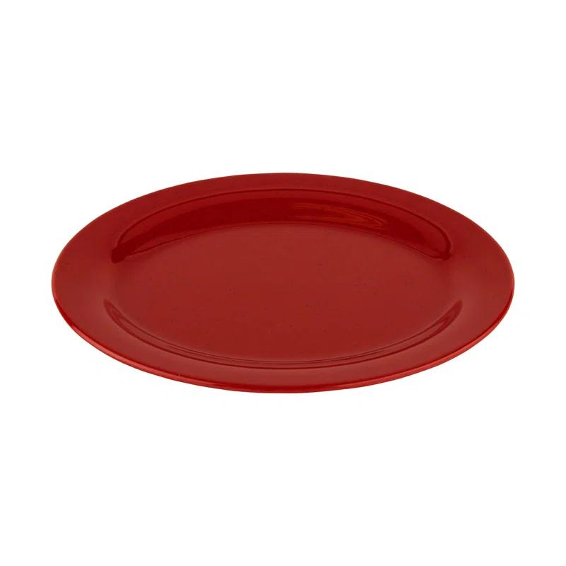 G.E.T. GET Melamine Oval Serving Platters,Red (Set of 12)