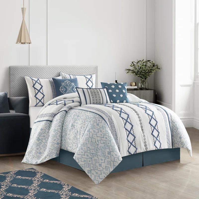 Nanshing America, Inc Anthony Microfiber 7 Piece Comforter Set