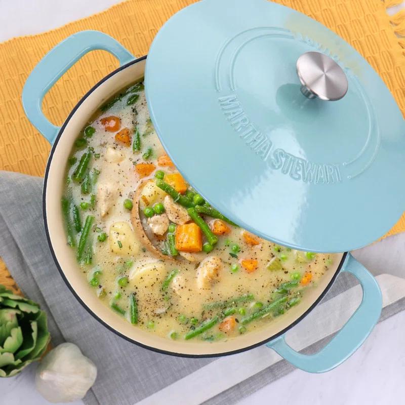 Martha Stewart Martha Stewart Gatwick 7 qt. Cast Iron Round Dutch Oven with Lid