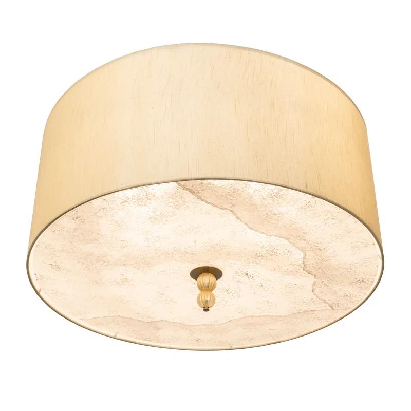 Meyda Lighting Cilindro Lujoso Fabric Semi Flush Mount