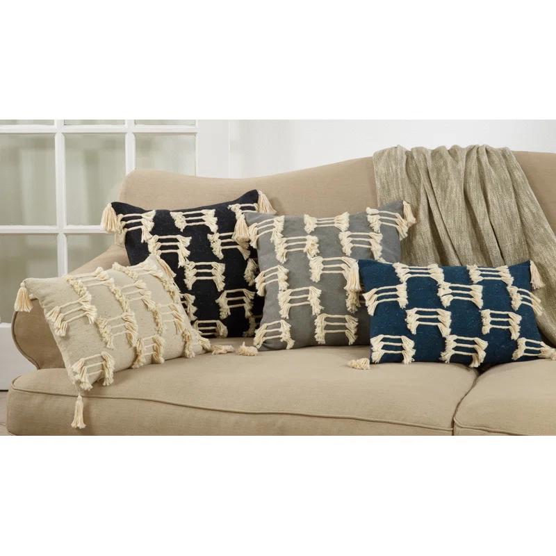 Trois Lignes Collection Cotton Throw Pillow