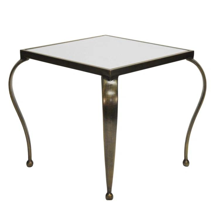 Worlds Away Moseley Mirrored Glass Top End Table