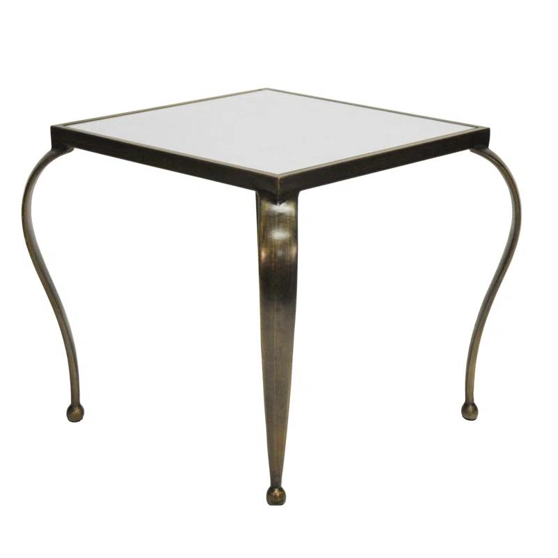 Worlds Away Moseley Mirrored Glass Top End Table