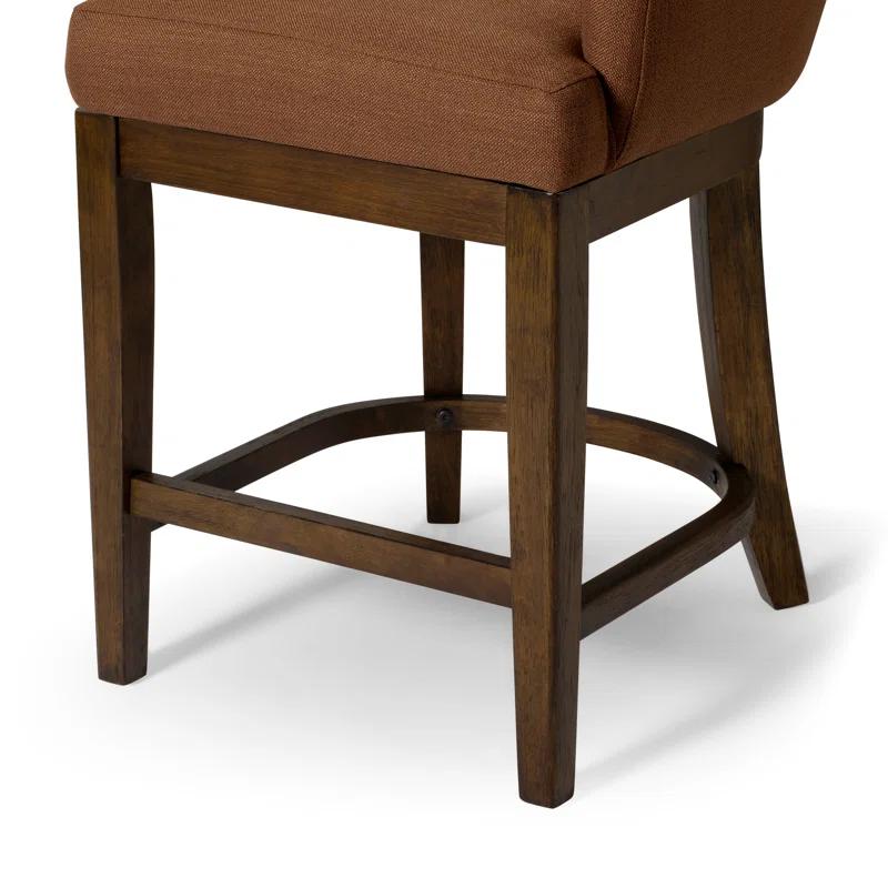 Maven Lane Maven Lane Isabella Swivel Stool Upholstered with Canvas Fabric