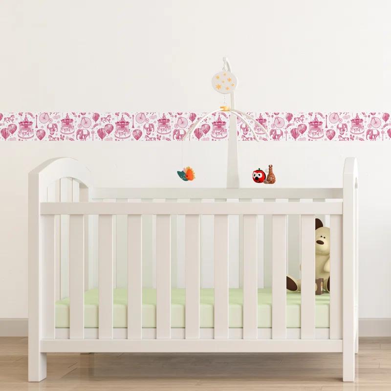 Tempaper Carnival Toile Peel and Stick Wallpaper Border, 6" x 15