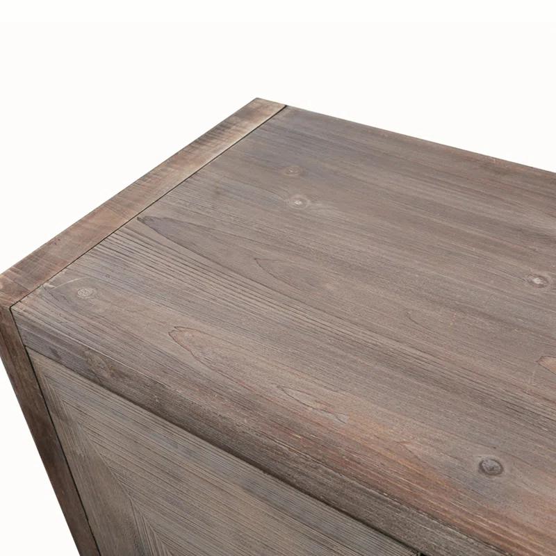 Bungalow Rose Antique Four Door Cabinet For Living Room