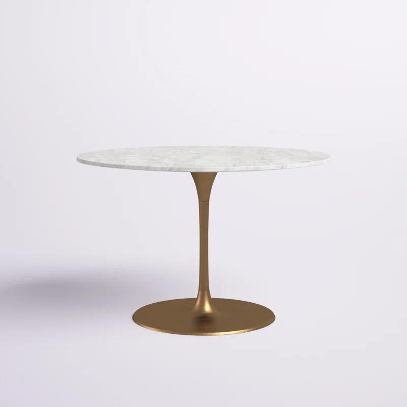 Zuo Hospitality Round Marble Top Dining Table