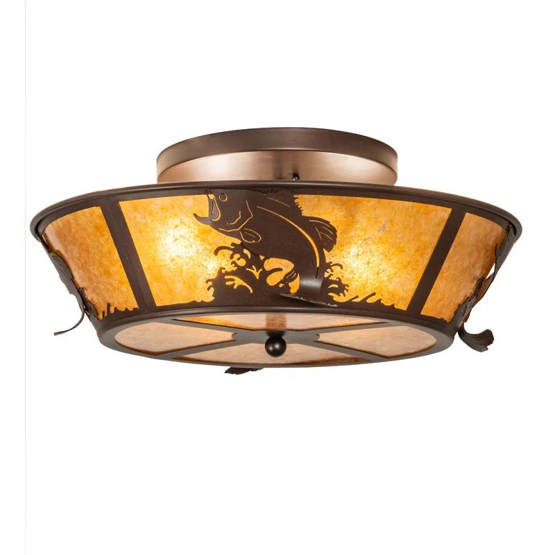 Meyda Lighting Mica Semi Flush Mount