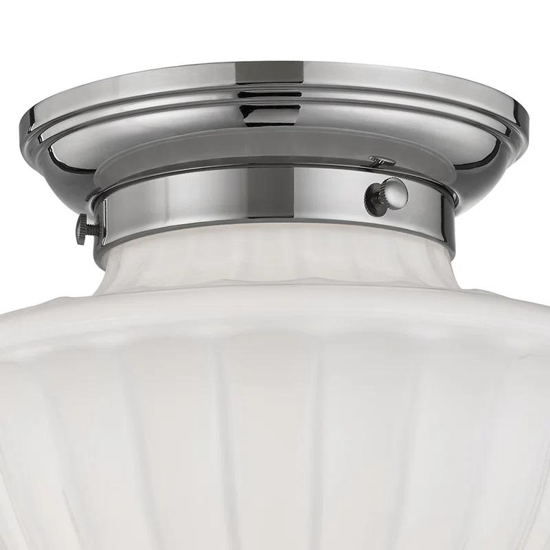 Maisie Single Light Glass Semi Flush Mount