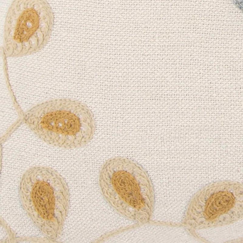 Rizzy Home Embroidered Cotton Throw Pillow