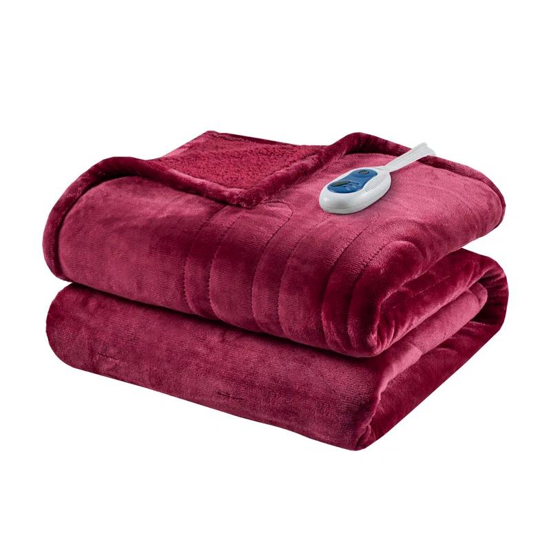 Beautyrest Beautyrest Heated Microlight to Berber Throw