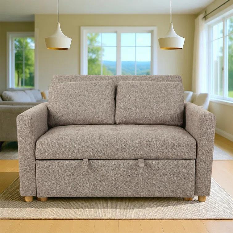 Ebern Designs Meit 49"W Convertible Sleeper Sofa 3-In-1 Reclining Sofa Bed Pull Out Couch Bed