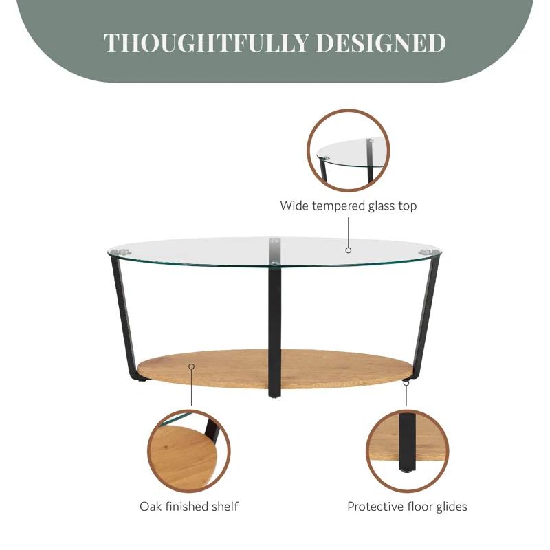 Nessa Glass Top Coffee Table