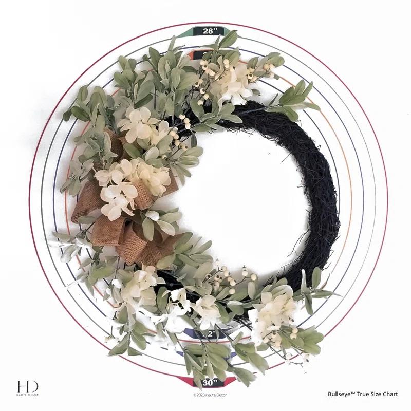 Haute Decor Faux Hydrangea 24'' Wreath