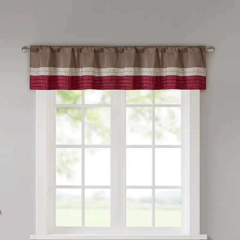 Madison Park Amherst Polyoni Pintuck Single Window Valance