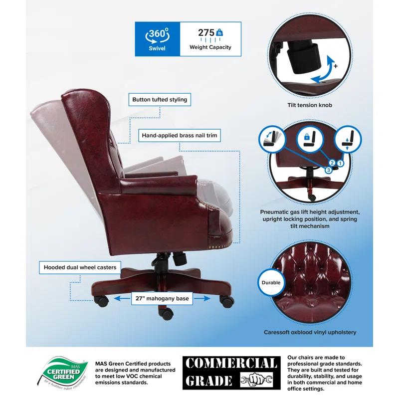 Boss Office Products Traditional Vinyl Executive Chair