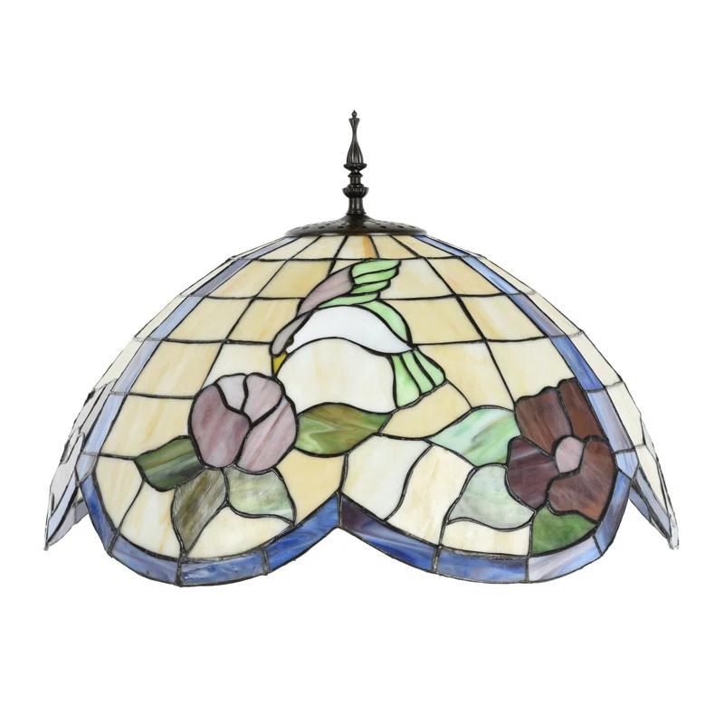 Fine Art Lighting Tiffany Style Hummingbird Floral 63" Floor Lamp