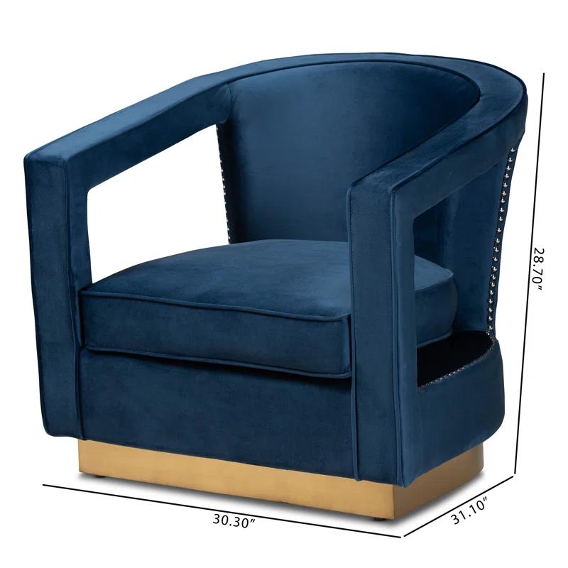 Rosdorf Park DelRe Velvet Armchair